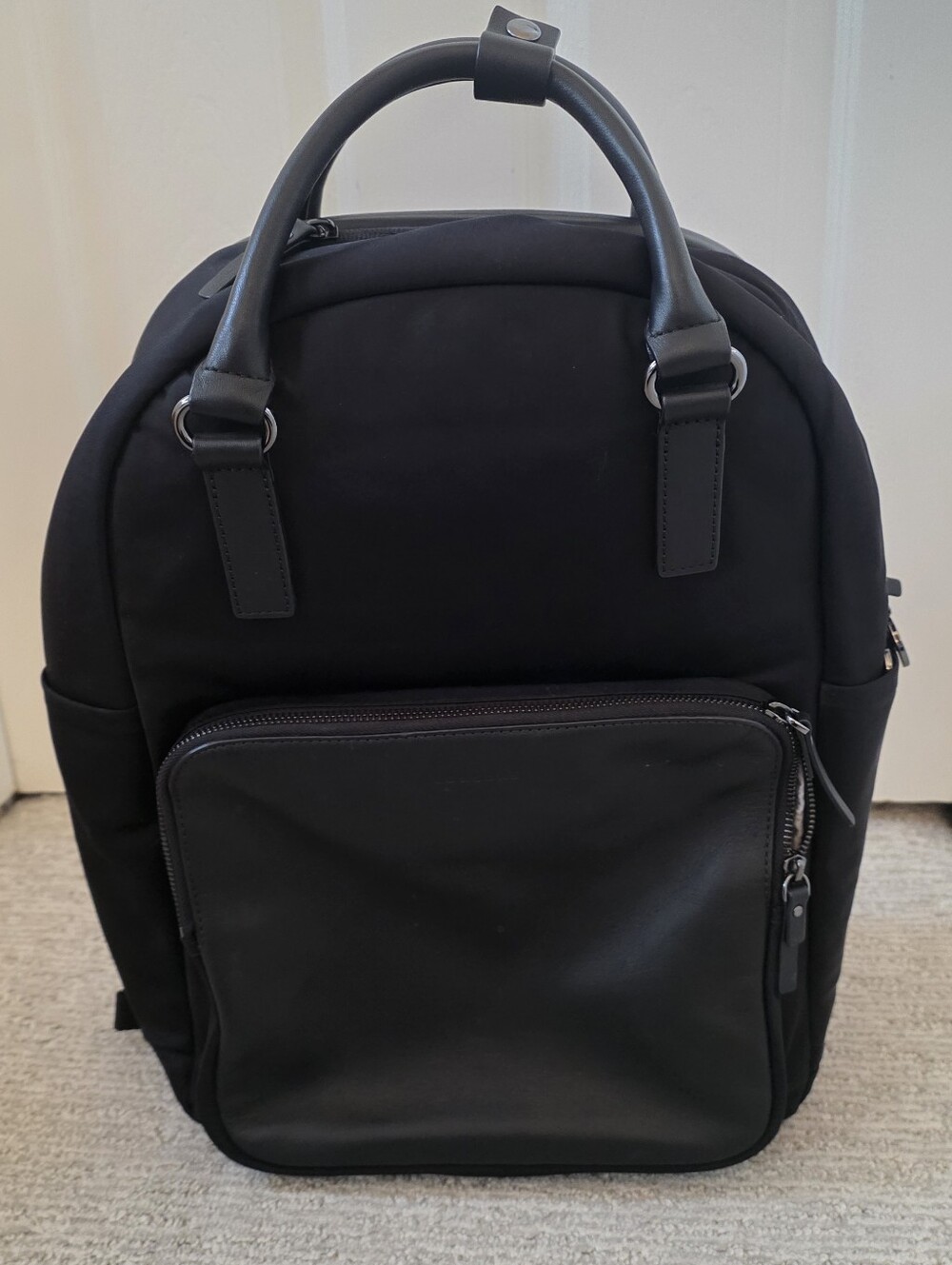 Lo & Sons Rowledge Black Backpack Travel Laptop Carry On Work Bag